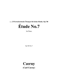 25 Progressive Exercises for Small Hands, Op.748: Exercise No.7 by Carl Czerny