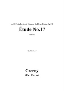 25 Progressive Exercises for Small Hands, Op.748: Exercise No.17 by Carl Czerny