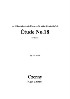 25 Progressive Exercises for Small Hands, Op.748: Exercise No.18 by Carl Czerny