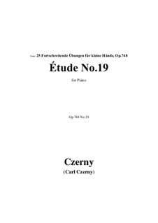 25 Progressive Exercises for Small Hands, Op.748: Exercise No.19 by Carl Czerny