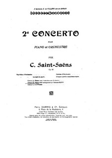 Konzert für Klavier und Orchester Nr.2 in g-Moll, Op.22: Version für Klavier by Camille Saint-Saëns
