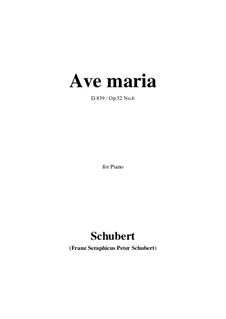 Piano version: Für einen Interpreten by Franz Schubert
