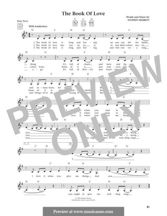 The Book of Love (The Magnetic Fields): Für Ukulele by Stephin Merritt