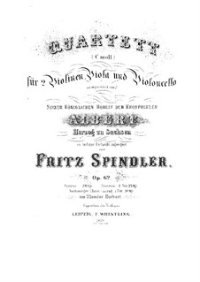 Streichquartett in c-Moll, Op.62: Streichquartett in c-Moll by Fritz Spindler