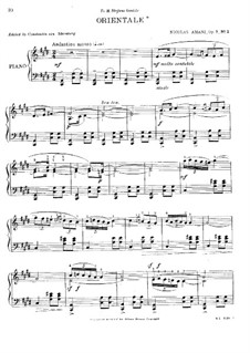 Vier Stücke, Op.7: No.2 Orientale by Nikolai Amani