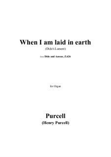 Dido's Lament: Für Orgel by Henry Purcell