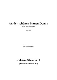 An der schönen blauen Donau, Op.314: Für Streichquartett by Johann Strauss (Sohn)