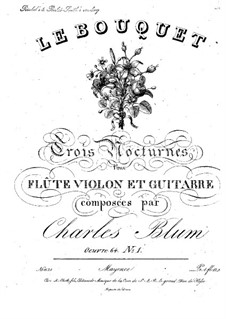 Trio für Flöte, Violine und Gitarre Nr.1, Op.64: Trio für Flöte, Violine und Gitarre Nr.1 by Carl Wilhelm August Blum