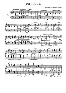 Vierundzwanzig Preluden, Op.17: Präludien Nr.1-3 by Felix Blumenfeld