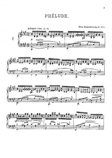 Vierundzwanzig Preluden, Op.17: Präludien Nr.7-9 by Felix Blumenfeld