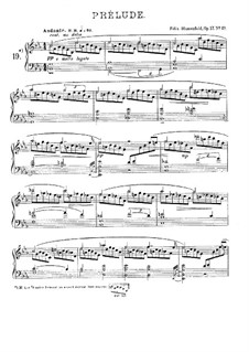 Vierundzwanzig Preluden, Op.17: Präludien Nr.19-21 by Felix Blumenfeld