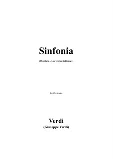Die sizilianische Vesper: Sinfonia by Giuseppe Verdi