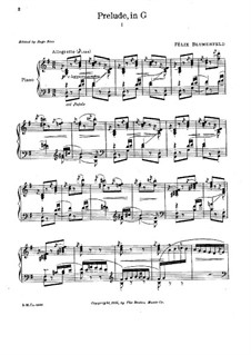 Vierundzwanzig Preluden, Op.17: Präludien Nr.3, 4, 6 by Felix Blumenfeld