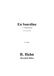 En Sourdine in A Major: En Sourdine in A Major by Reynaldo Hahn