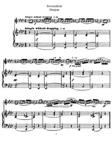 Invocation for Flute and Piano: Partitur, Solostimme by Johannes Donjon