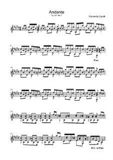 Andante für Gitarre, Op.241 No.7: Andante für Gitarre by Ferdinando Carulli