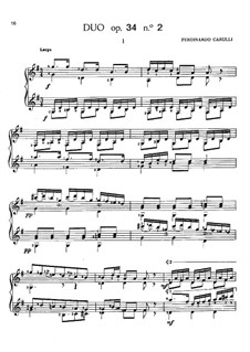 Sechs kleine Duette für zwei Gitarre, Op.34: Duett Nr.2 by Ferdinando Carulli