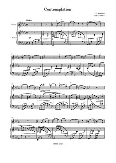 Fünf Gesänge, Op.105: No.1 Wie Melodien zieht es mir (violin solo and piano) by Johannes Brahms