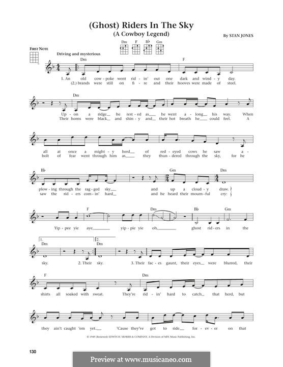 (Ghost) Riders in the Sky (A Cowboy Legend): Für Ukulele by Stan Jones