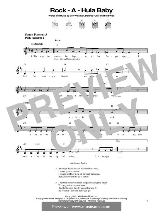 Rock-a-Hula Baby (Elvis Presley): Für Gitarre by Ben Weisman, Dolores Fuller, Fred Wise
