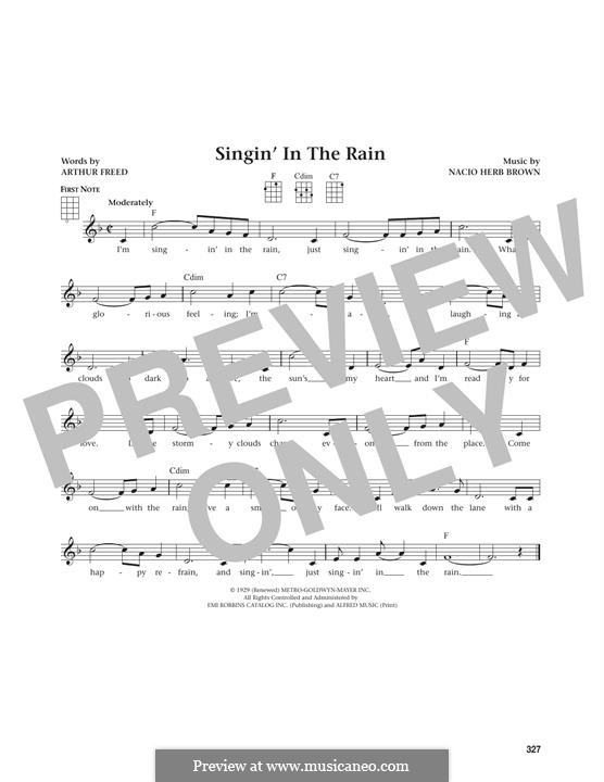 Singin' in the Rain (Gene Kelly): Für Ukulele by Nacio Herb Brown