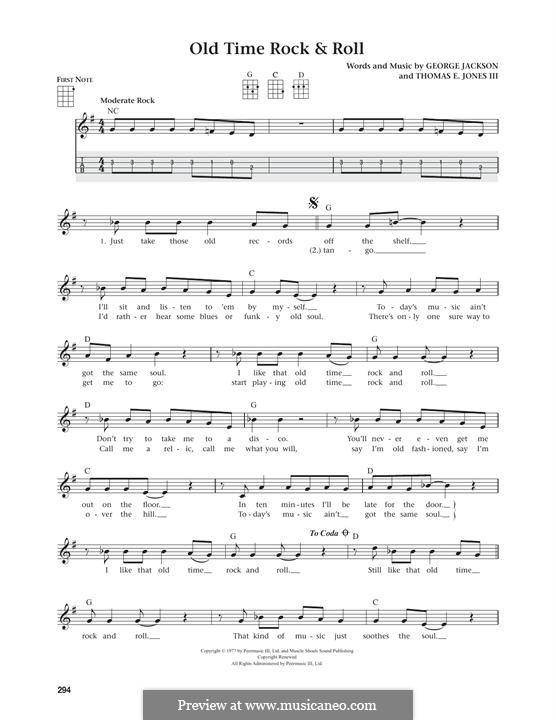 Old Time Rock and Roll: Für Ukulele by George E. Jackson, Thomas Jones III
