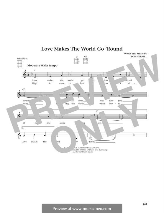 Love Makes the World Go 'Round: Für Ukulele by Bob Merrill