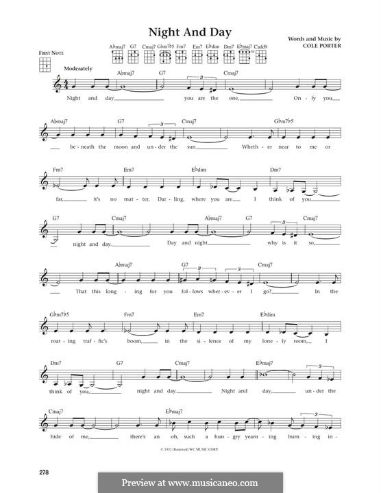 Night and Day (Frank Sinatra): Für Ukulele by Cole Porter