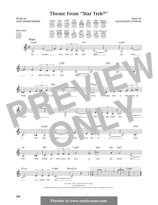 Star Trek. Theme: Für Ukulele by Alexander Courage
