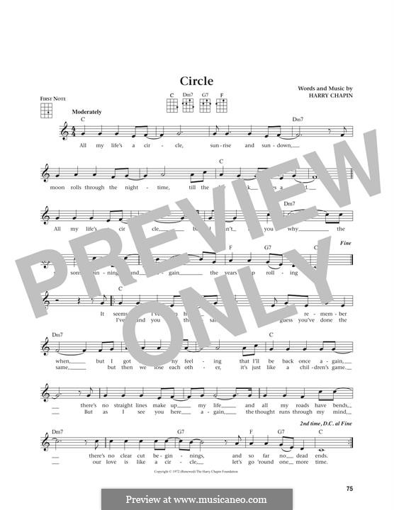 Circles (The New Seekers): Für Ukulele by Harry Chapin