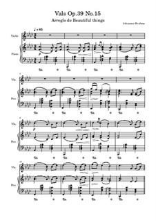 Walzer Nr.15: Für Violine und Klavier by Johannes Brahms