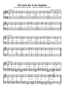Eh' noch der Lenz beginnt: Für Klavier by Ernst Adolf Wendt