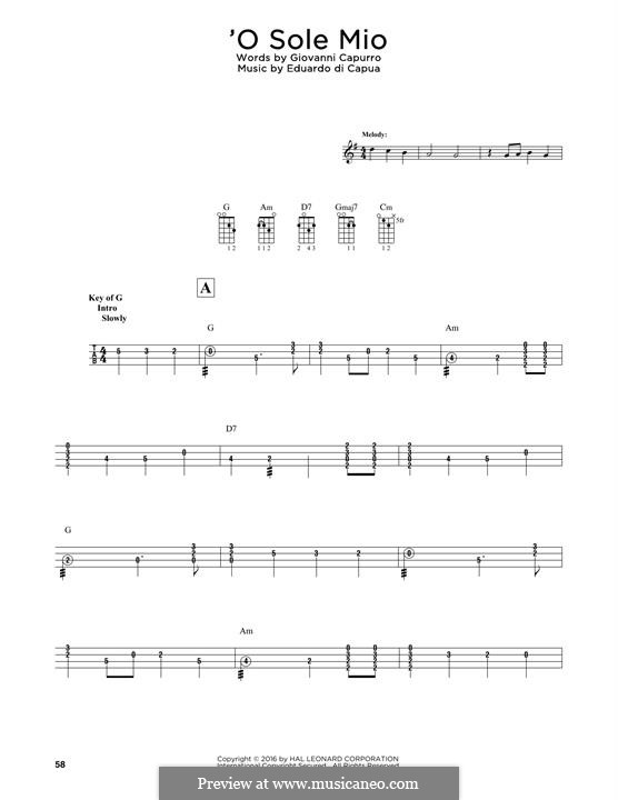 O Sole Mio: For mandolin by Eduardo di Capua