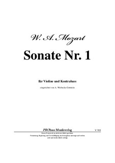 Sonate Nr.1: Sonate Nr.1 by Wolfgang Amadeus Mozart