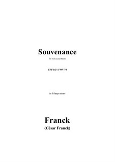 Souvenance in f sharp minor: Souvenance in f sharp minor by César Franck