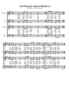 Jetzt fängt das schöne Frühjahr an: SATB by folklore