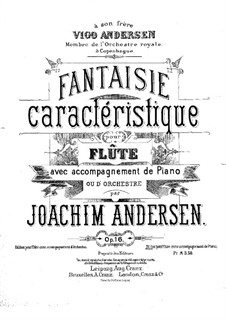 Fantasie, Op.16: Partitur by Joachim Andersen