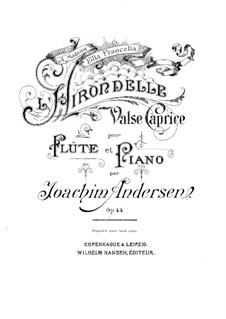 L'hirondelle, Op.44: Partitur by Joachim Andersen