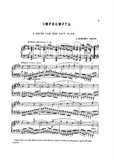 Impromptu. Studie für die linke Hand: Für einen Interpreten by Joseph Humfrey Anger