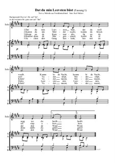 Dat du min leevsten büst: Solo mit 4st. Backgroundchor by folklore
