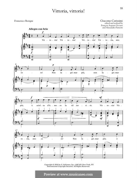 Vittoria, mio core: High Voice by Giacomo Carissimi