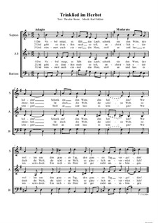 Trinklied im Herbst: Trinklied im Herbst by Karl Melzer