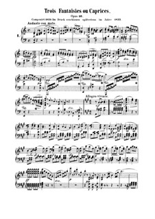 Drei Fantasien oder Capricen, Op.16: Vollsammlung by Felix Mendelssohn-Bartholdy