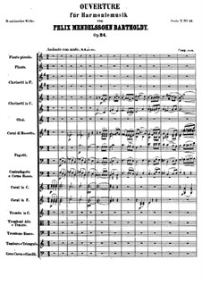 Ouvertüre für Blasinstrumente, Op.24: Vollpartitur by Felix Mendelssohn-Bartholdy