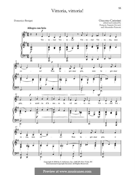 Vittoria, mio core: Low Voice by Giacomo Carissimi