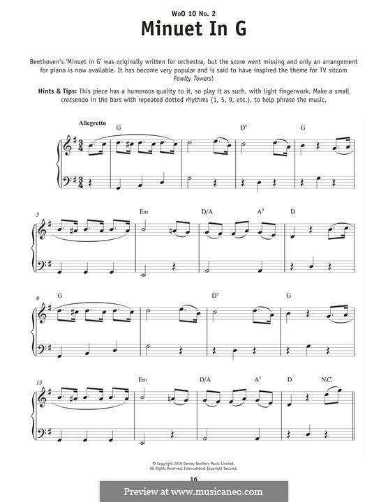 Menuett in G-Dur: Für Klavier by Ludwig van Beethoven