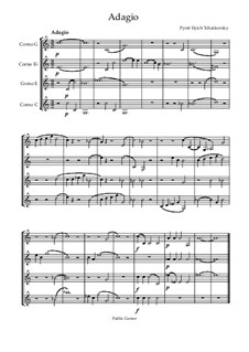Adagio für vier Hörner, TH 156: Vollpartitur by Pjotr Tschaikowski
