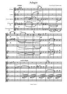 Adagio für Blasoktett, TH 160: Vollpartitur by Pjotr Tschaikowski