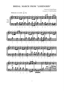 Bridal Chorus, for Piano: Simplified, Ins.1 by Richard Wagner