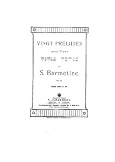 Zwanzig Präludien für Klavier, Op.12: Zwanzig Präludien für Klavier by Semjon Barmotin